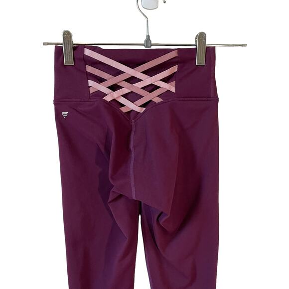 FABLETICS Women's Powerhold Workout Leggings Burgundy - Picture 5 of 9